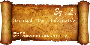 Szentpéteri László névjegykártya